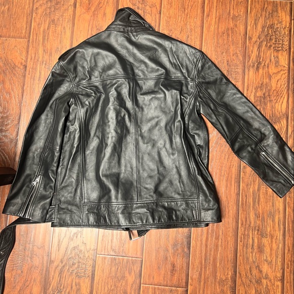 ASOS Design Leather Biker Jacket - Picture 3 of 6